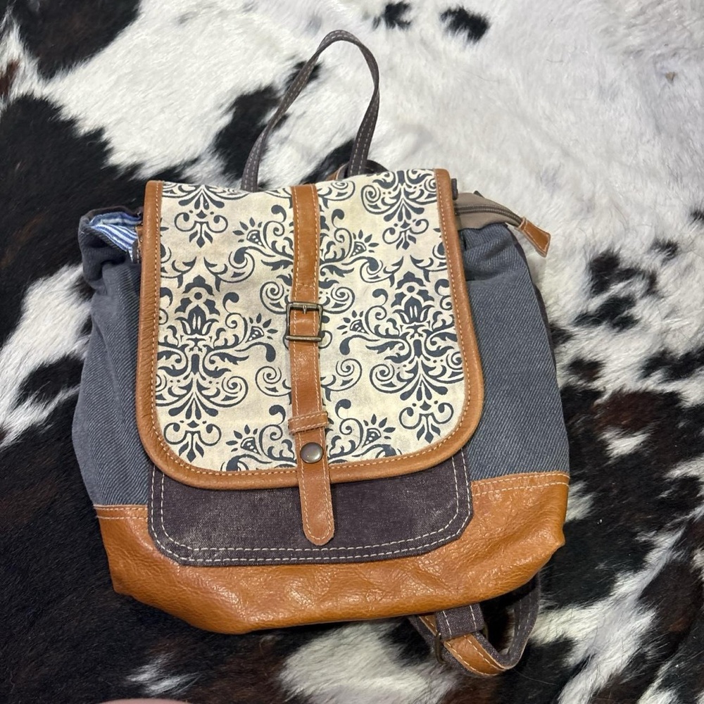 Stylish Brown and Gray Women's Backpack
